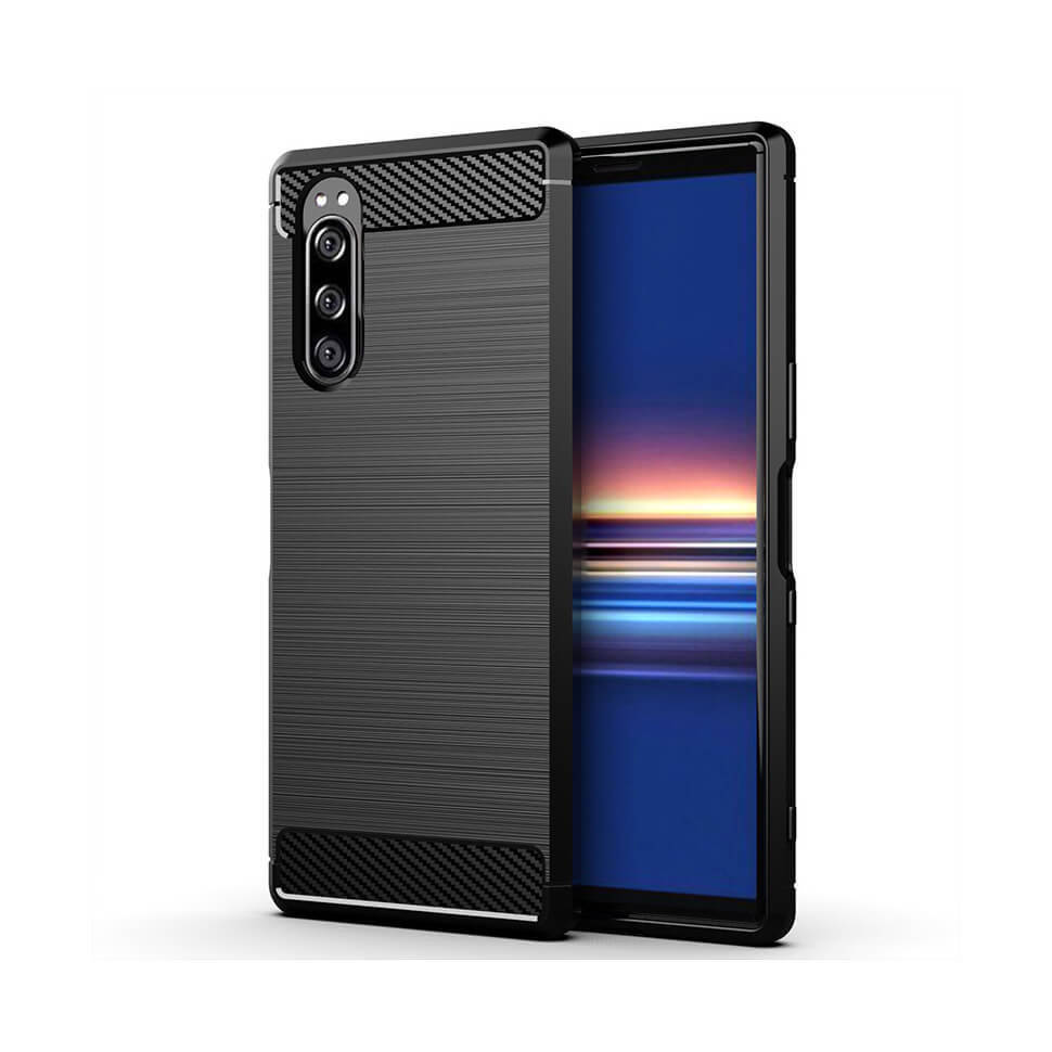 

Чехол Lenuo Carbon Fiber для Sony Xperia 5 J9210 Black, Черный