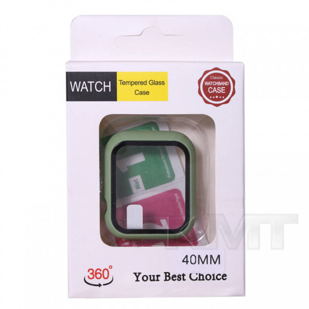 

Чехол с защитным стеклом Smart для Apple Watch 40 mm — Green
