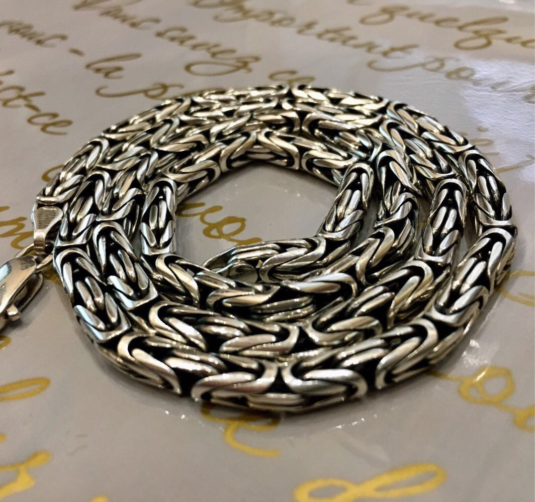 

Серебряная цепочка 925 пробы . Лисий хвост