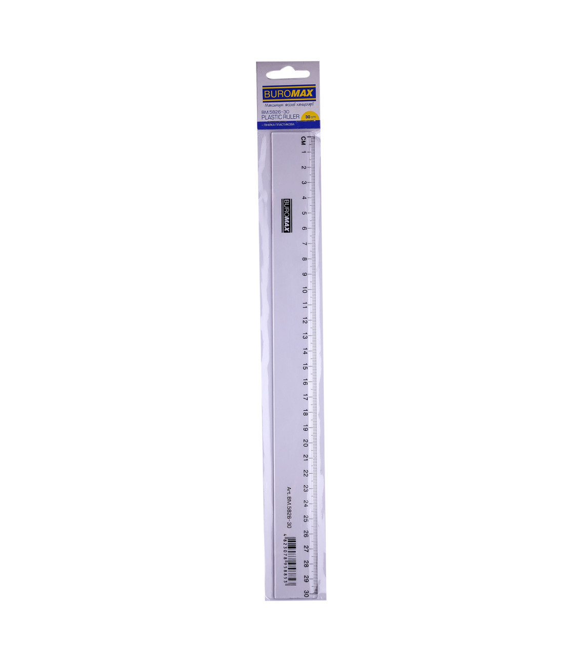 

Линейка пластиковая 30см прозрачная Buromax BM.5826-30