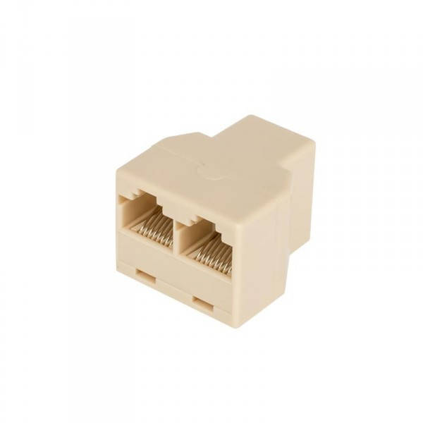 

Разветвитель порта RJ45 Atcom 8P8C- RJ-45 1 port to 2 port (12450), Бежевый