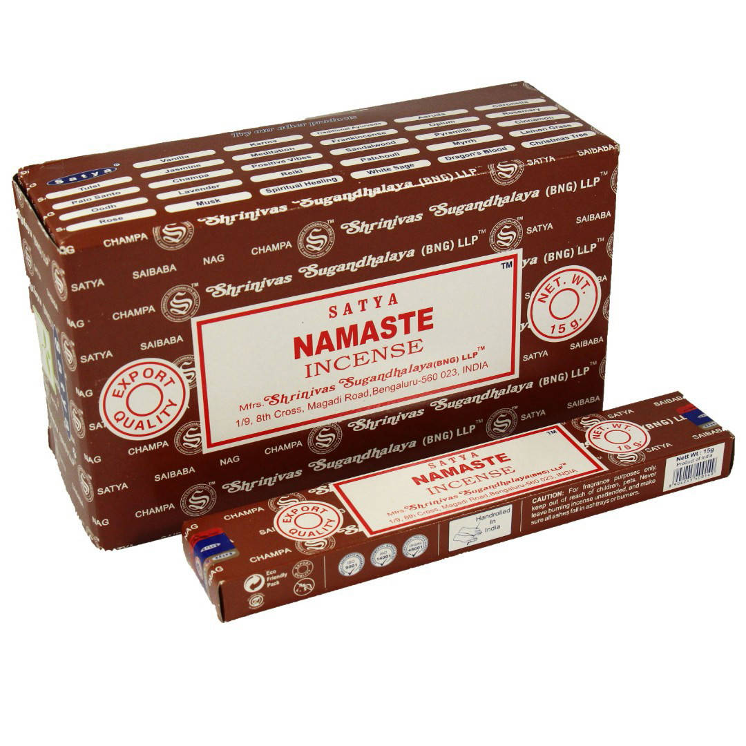 

Благовония приветствие NAMASTE Satya 15 г - бамбуковые натуральные ароматические палочки из Индии