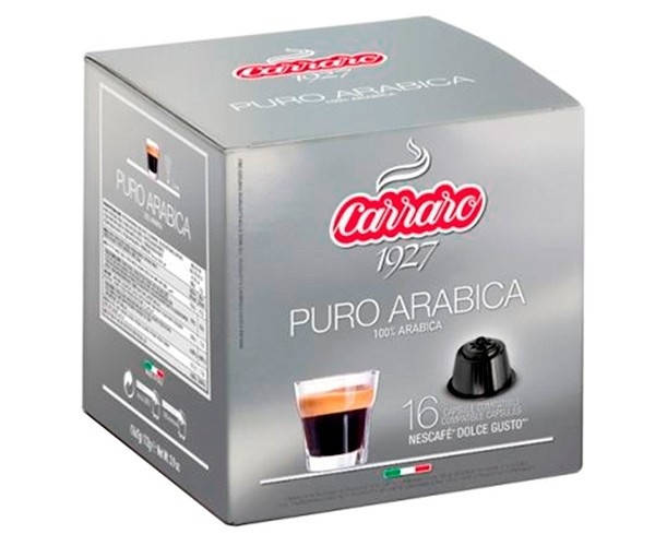 

Кофе в капсулах Carraro Puro Arabica, 16 капсул Dolce Gusto
