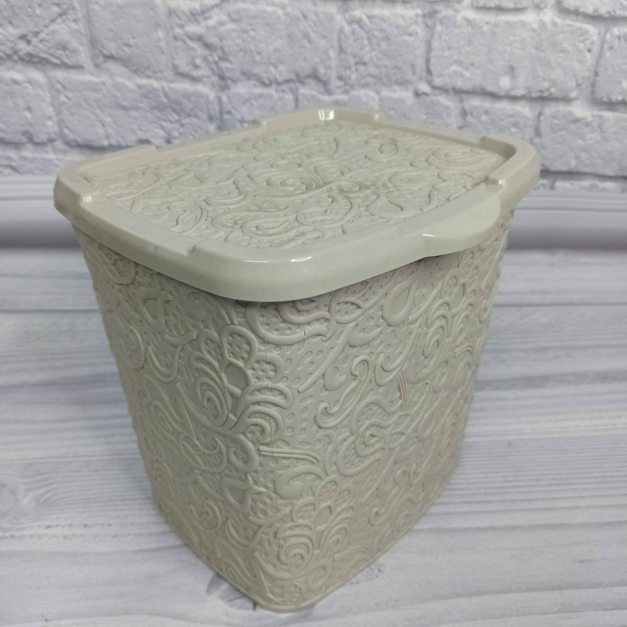 

Контейнер для порошка 6л Elif 383 Ажур Бежевый