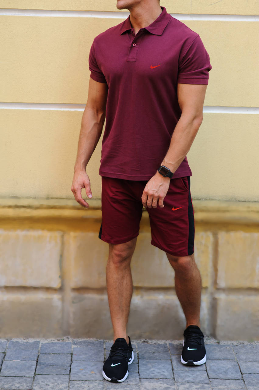 

Мужские шорты с лампасами и футболка поло Nike (Найк)