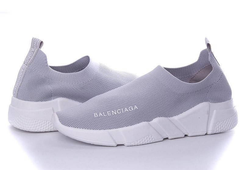 

Женские слипоны весна/лето Violeta Balenciaga текстильные серые 36-41 размер