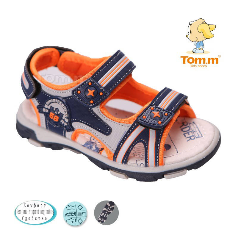 

Детские открытые босоножки спорт для мальчика, летняя детская обувьТом.М. разм.21 22, Синий