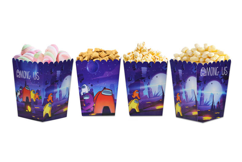 

Коробочка для попкорна и сладостей Among us