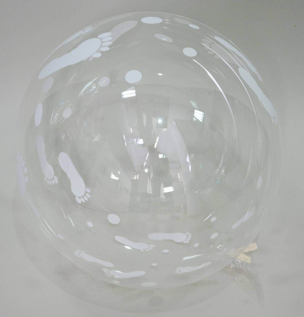 

Bubble Бабл КНР 20" (50 см) прозрачный с пяточками / ножками, Разные цвета
