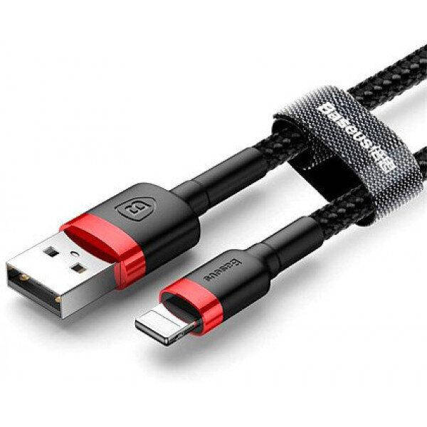 

Кабель Baseus Cafule Lightning 2.4A (0.5m), Red/Black, Red/Black, (CALKLF-A19)