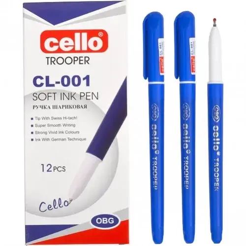 

Ручка масляна «Trooper» Cello 001 синя