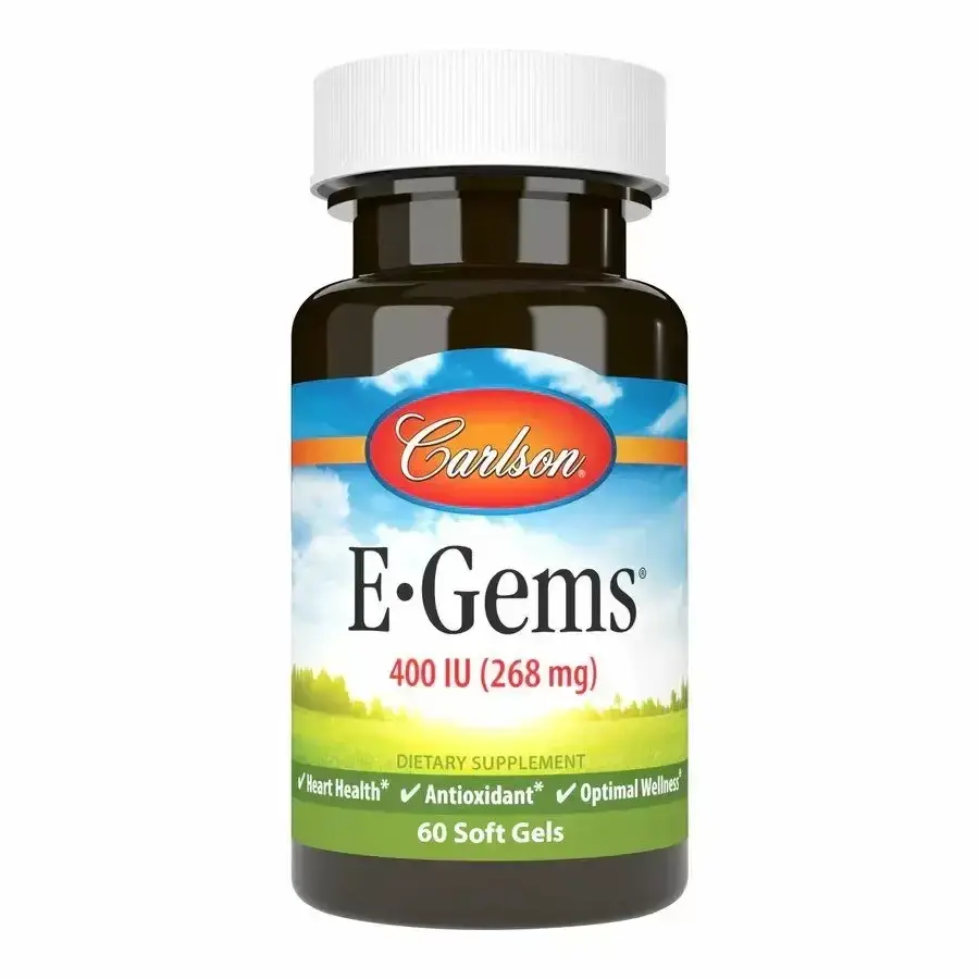 

Витамин Е, E-Gems Elite, Carlson Labs, 400 МЕ, 60 гелевых капсул (CAR-00341)