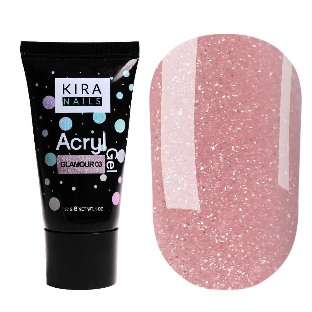 

Kira Nails Acryl Gel Glamour 03, 30 г