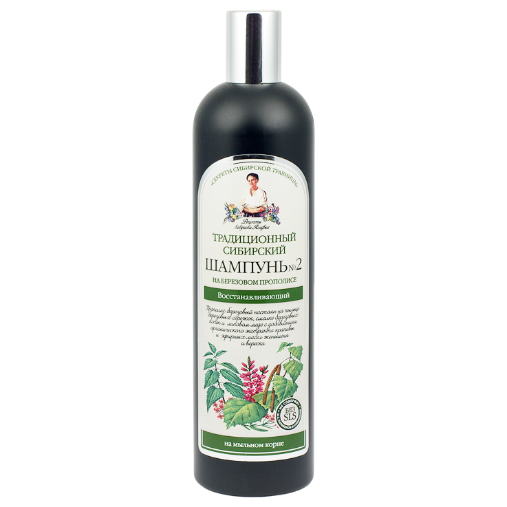 

Рецепты бабушки Агафьи Шампунь На прополисе Березовом №2 Восстанавливающий 550 мл