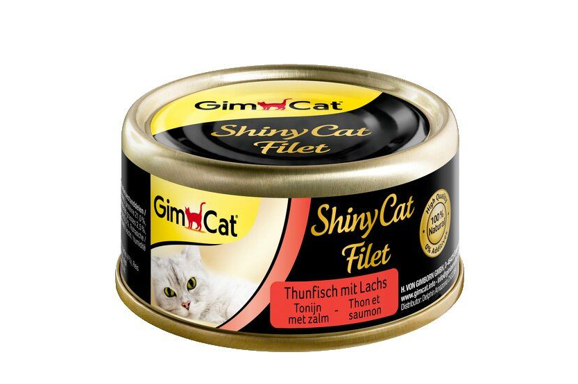 

GimCat Shiny Cat Filet консервы для кошек 70г*24шт (тунец и лосось)