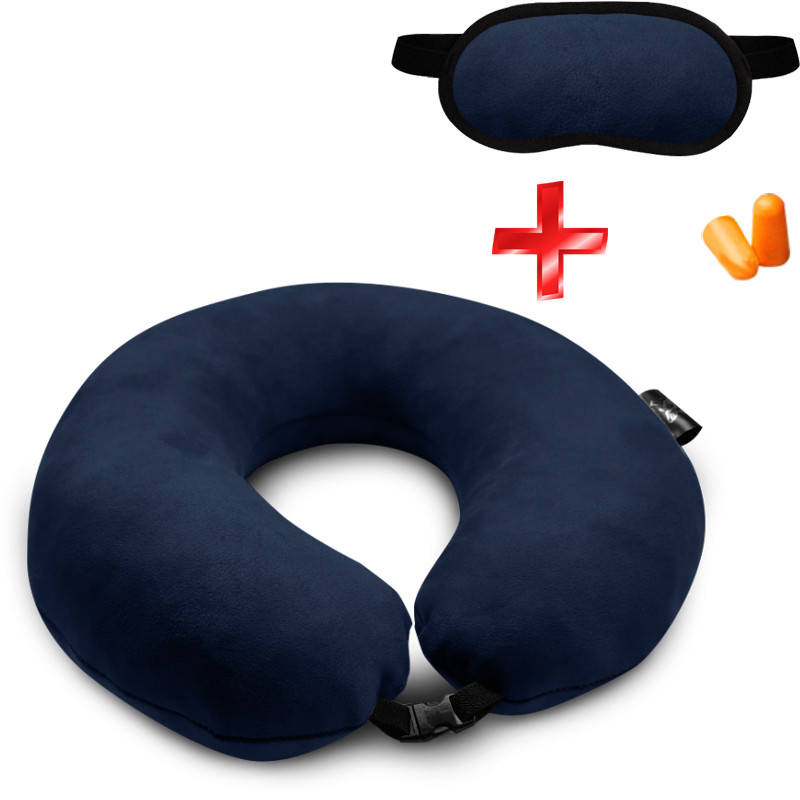 

Подушка Coverbag для путешествий т.синяя. маска для сна, Синий