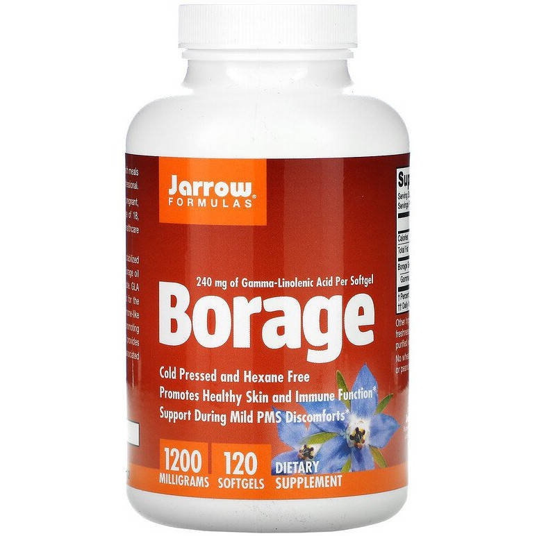 

Бурачник Jarrow Formulas "Borage" содержит GLA, 1200 мг (120 гелевых капсул)