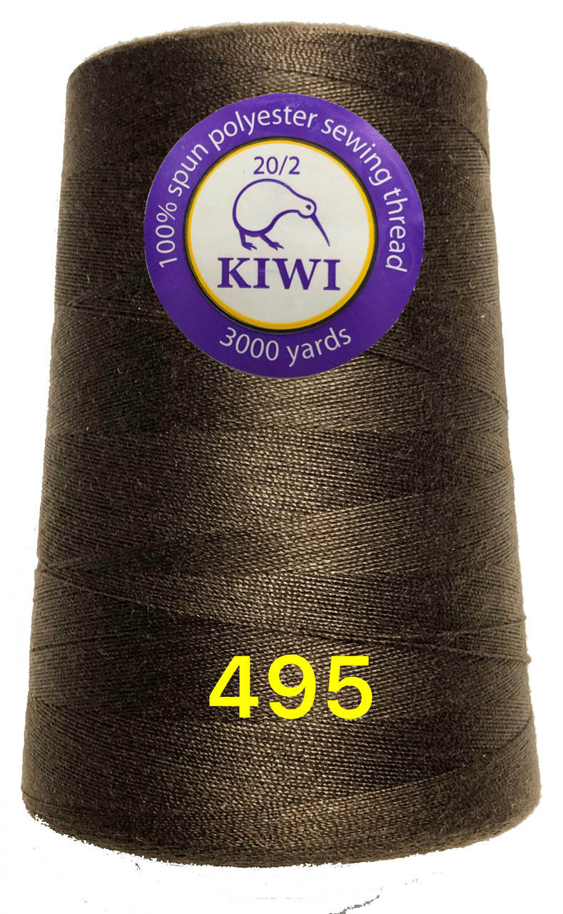 

Нить 20/2 армированная Темно коричневый 495тон повышенной прочности 3000ярдов Kiwi