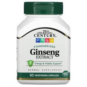 

21st Century, Ginseng Extract (60 капс. по 100 мг), женьшень корень