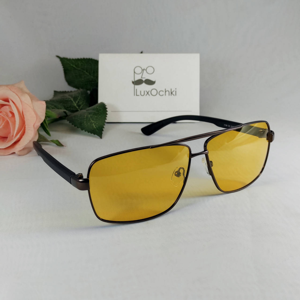 

Очки антифары для водителей желтые поляризованные, Желтый