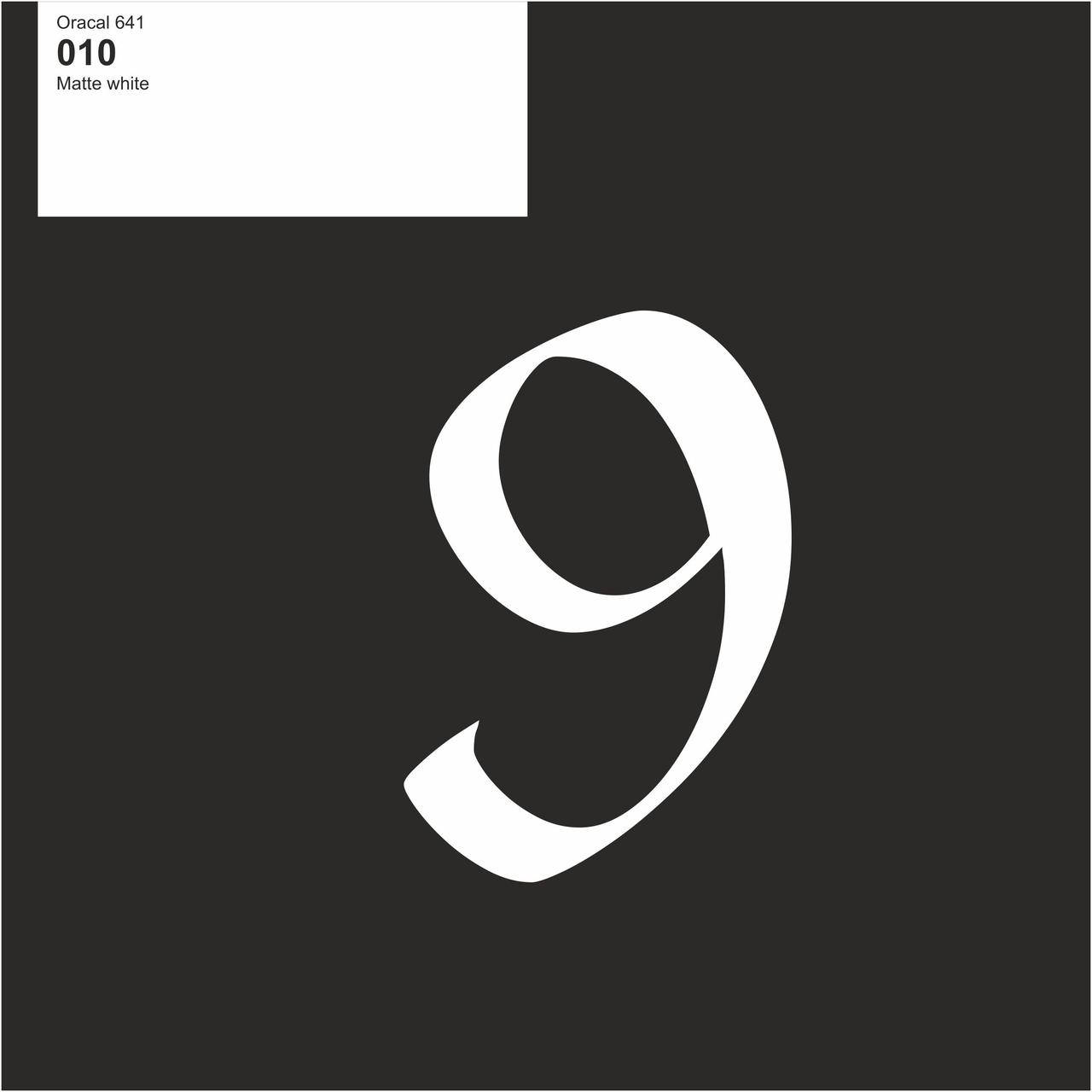 

Оракал Цифра 9 білий 010, кулька фольга 18" або 12" латексна