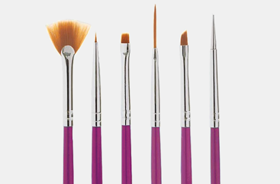 

Набор кистей для маникюра и росписи ногтей 6 шт.