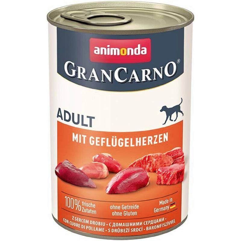 

Вологий корм для дорослих собак Animonda GranCarno Original Adult серця птиці 400 г