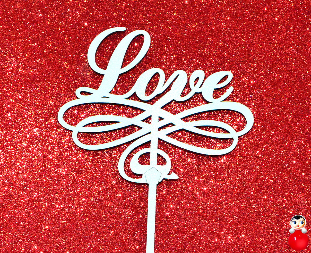 

ТОППЕР Белый Деревянный LOVE Любовь Люблю Топперы для Торта Топер дерев'яний из дерева на капкейки и торт, Натуральный