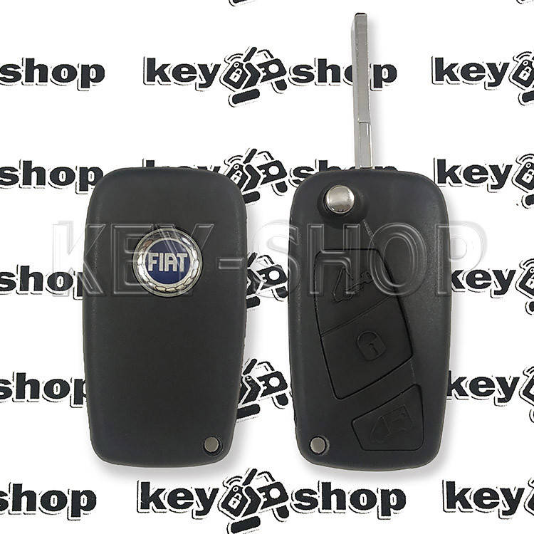 

Корпус выкидного ключа FIAT Bravo, Doblo, Dukato, Scudo, Fiorino (Фиат), 3 кнопки, батарейка сбоку