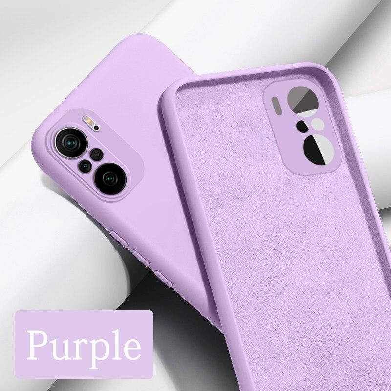 

Силиконовый чехол для Xiaomi Poco F3 Сиреневый микрофибра soft touch