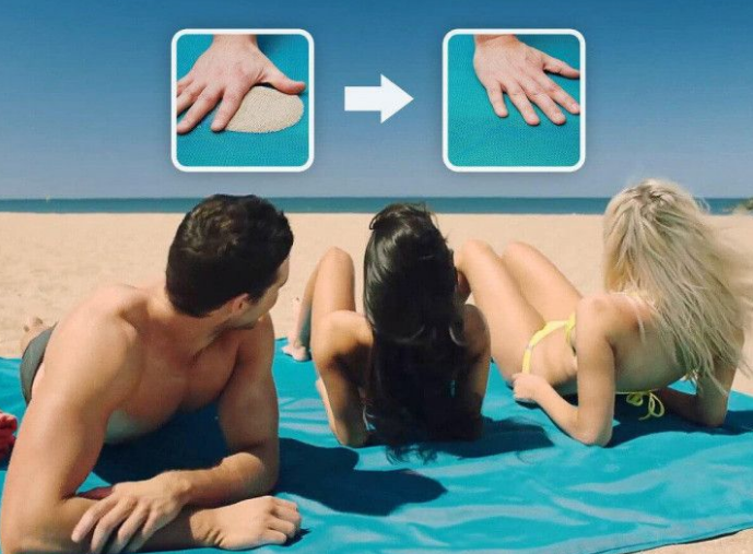 

Пляжная подстилка анти-песок Sand Free Mat (200x200) | пляжный коврик | коврик для пикника | коврик для моря