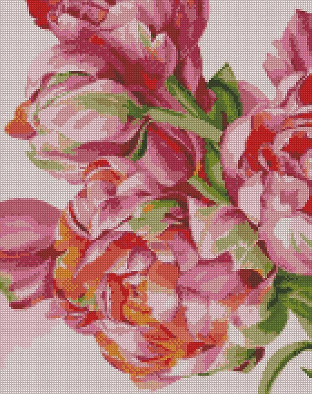 

Алмазная мозаика AMO7020 Строптивые пионы, 40х50см Идейка на подрамнике