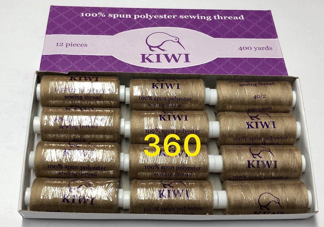 

Швейные нитки 40/2 360тон полиэстер Kiwi Киви 400ярдов