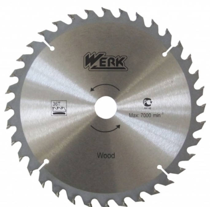 

Диск пильный по дереву для болгарки 125х22мм, 40 зубов Werk 36095
