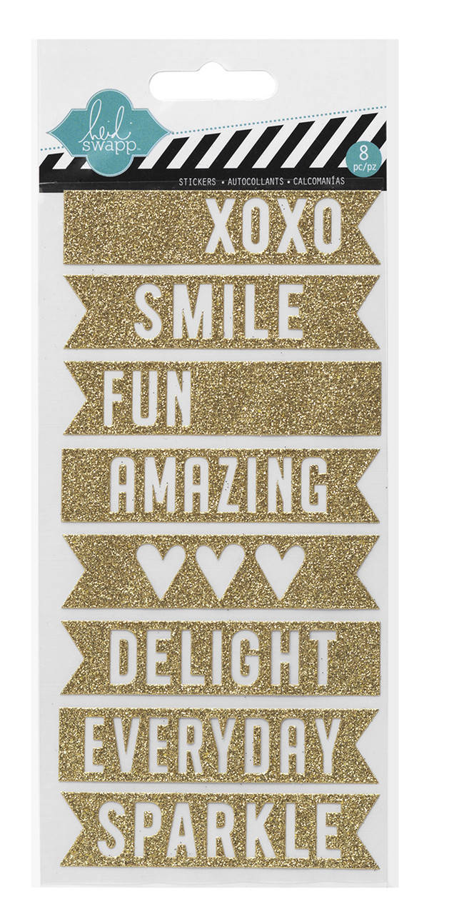 

Наклейки - Heidi Swapp - Glitter Shapes - Banners