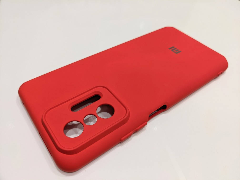 

Силиконовый чехол для Xiaomi 11T / Pro Красный микрофибра soft touch