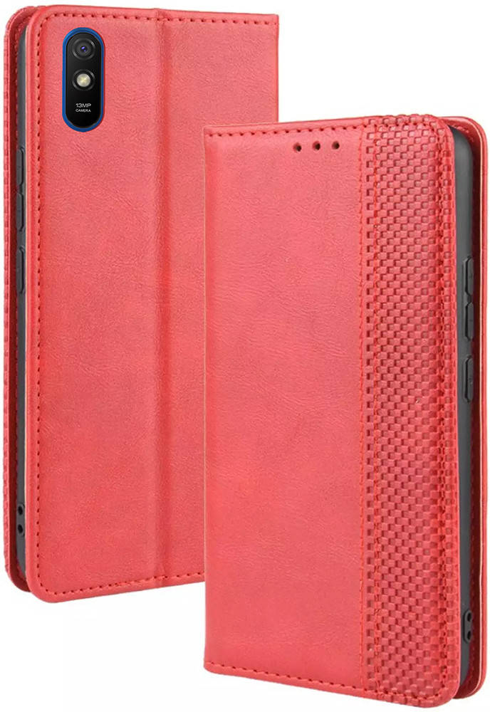 

Чехол книжка RetroLine Xiaomi Redmi 9A (Сяоми Ксиаоми Редми 9А), Красный