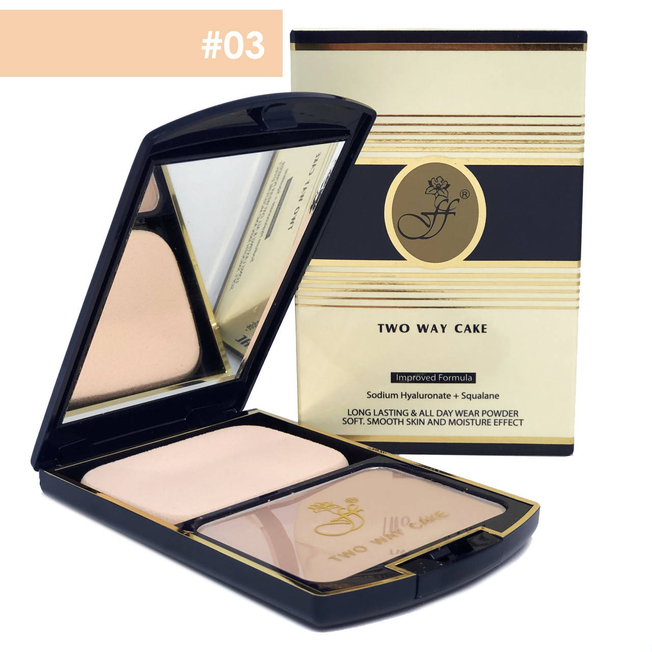 

Компактная пудра FFleur 2 в 1 two way cake TK12 (пудра флер + тональная основа) №03 10,77 г