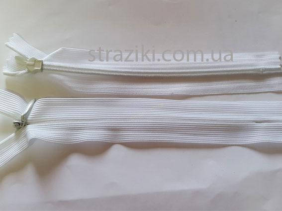 

50см застежка молния потайная белая 1шт