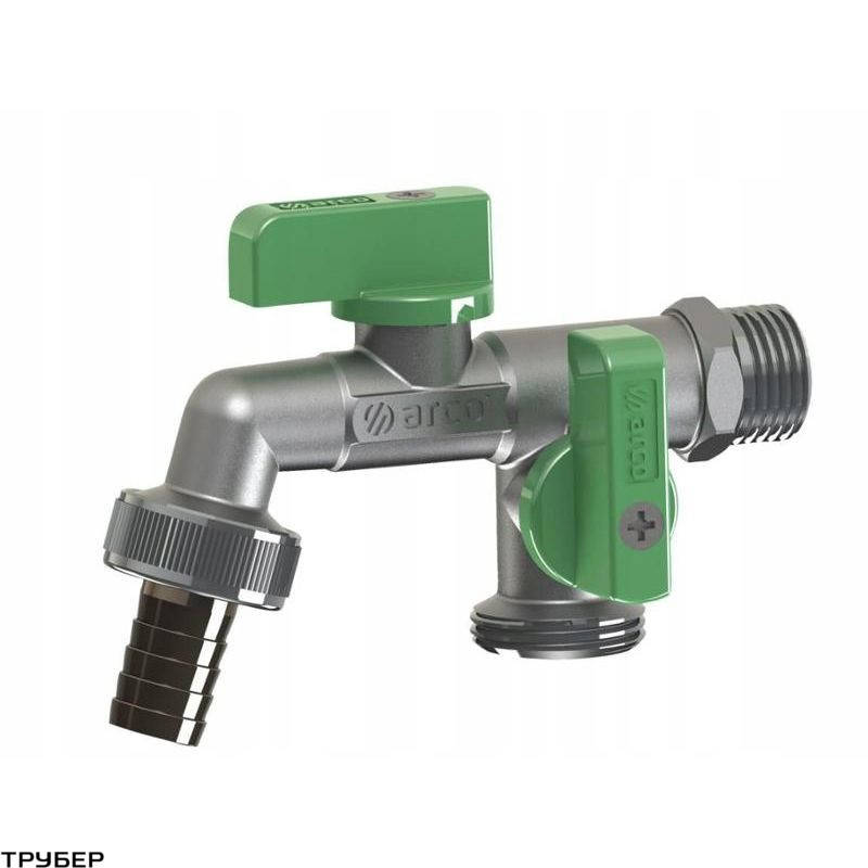 

Кран садовый DOUBLE MAC 1/2х3/4х3/4 D15 ARCO