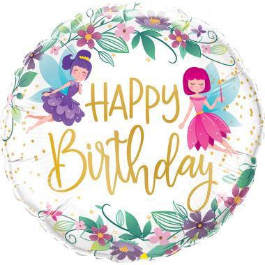 

Фольговані кулі коло "Happy Birthday Феечки" ..Диаметр: 18"(45 см).