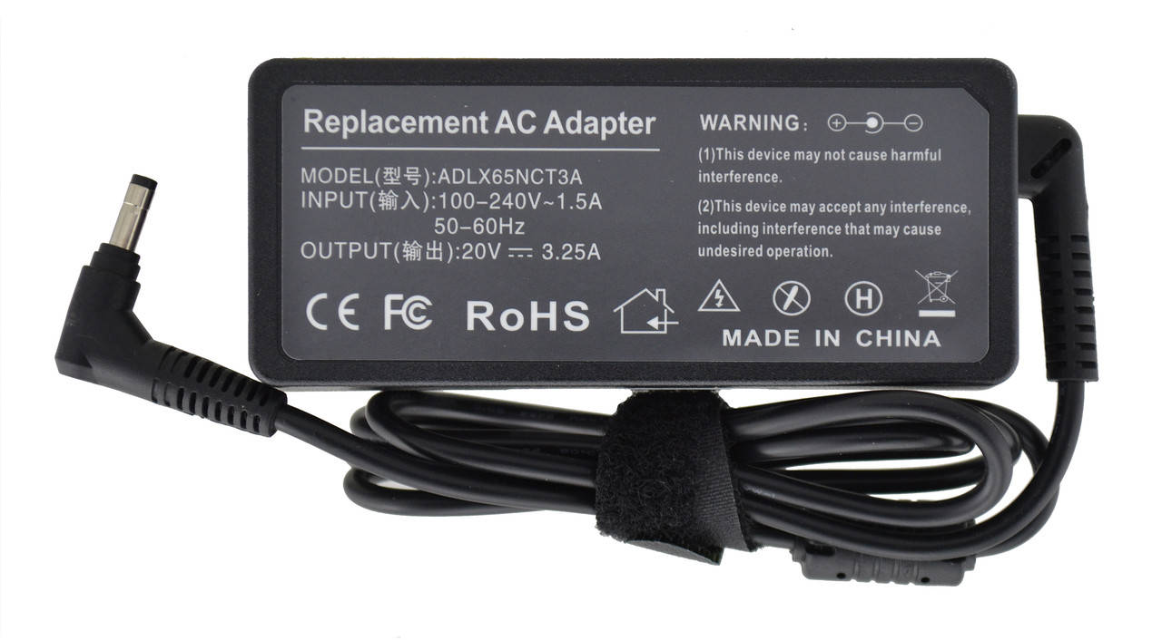 

Блок питания для ноутбука LENOVO 20V 3.25A 65W 4.0x1.7 мм + кабель питания (DC0316)