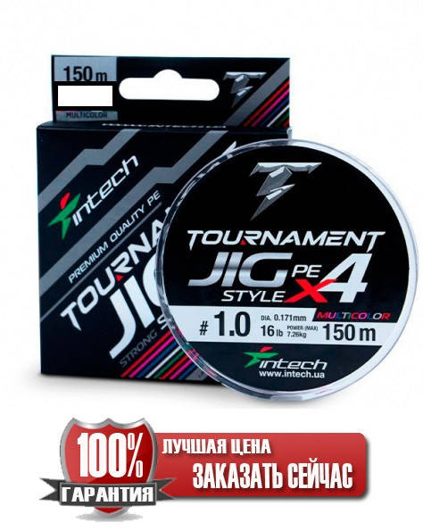 

Шнур плетений Intech Tournament Jig Style PE X4 Multicolor 150m