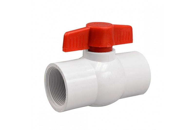 

Кран шаровый с резьбой 1" ВР х 1" ВР, до 4 бар, из ПВХ, полнопроходной