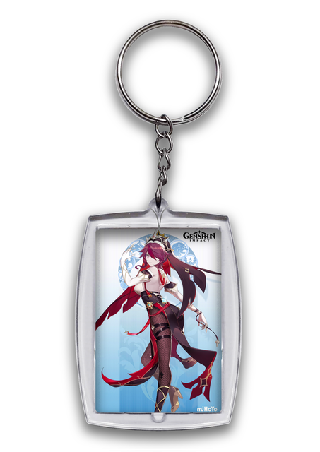 

Брелок акриловый для ключей двухсторонний аниме геншин импакт Розария 55х40 мм