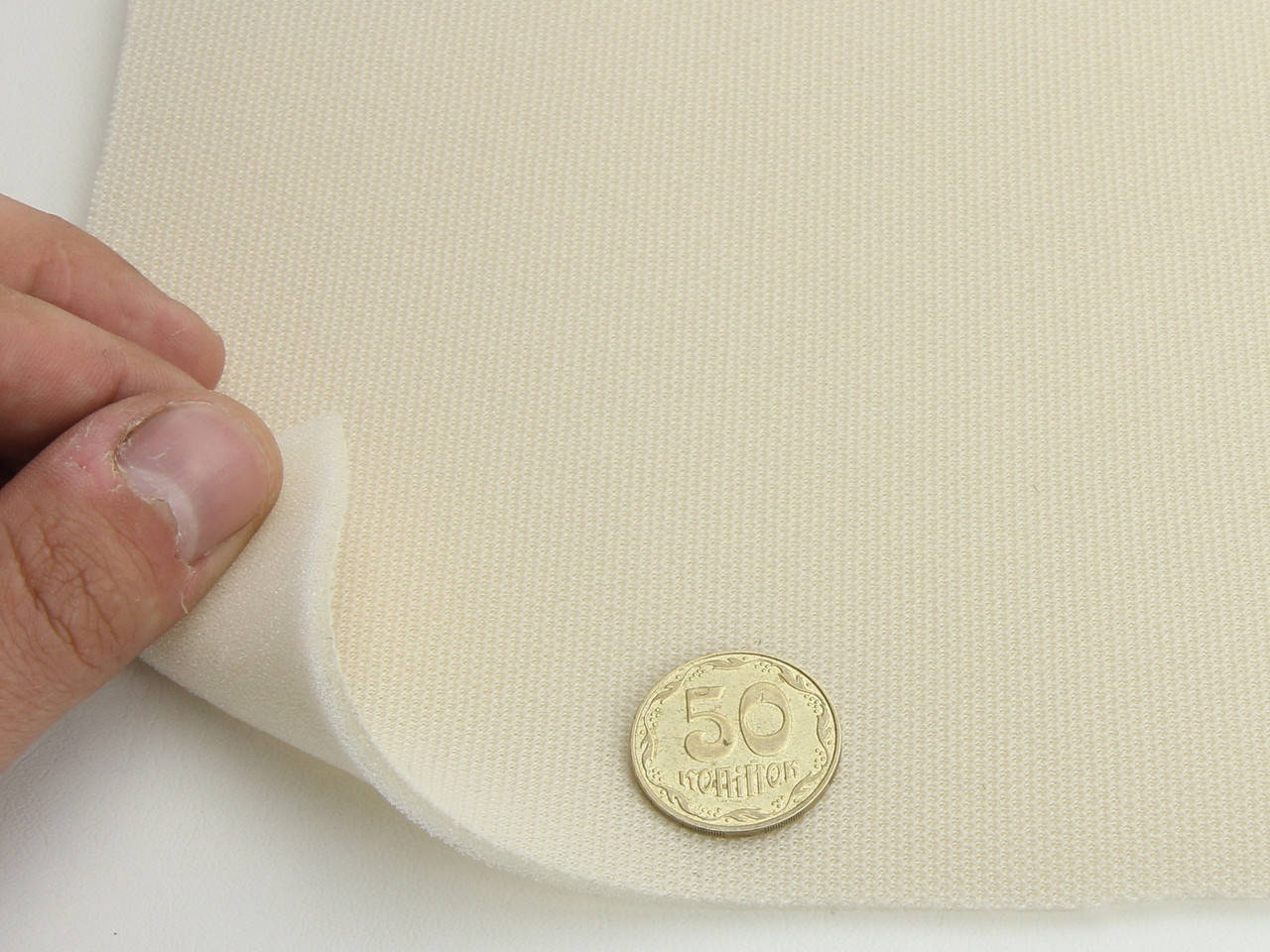 

Автоткань потолочная TPO-1316/1-ns оригинальная на поролоне, цвет светло-бежевый, шир. 155см