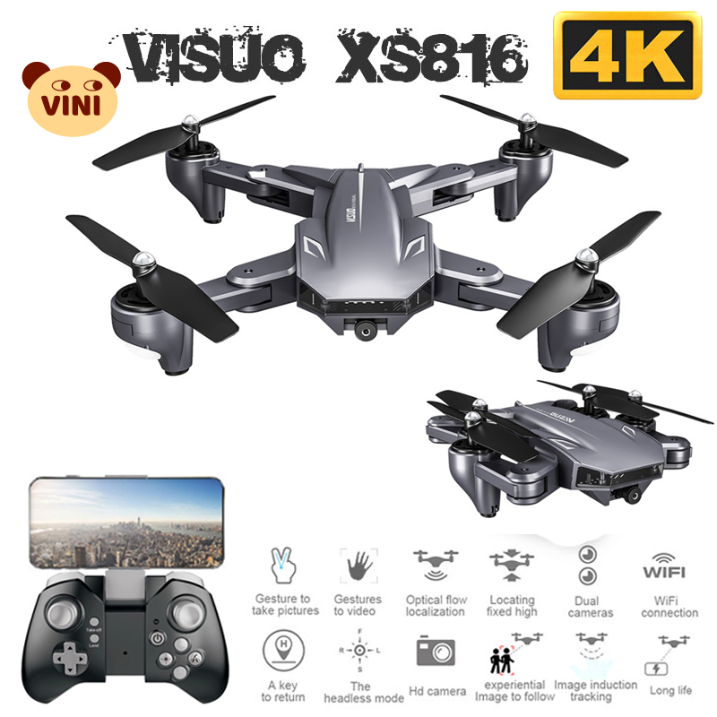 

Квадрокоптер Selfie Drone Visuo XS816 камеры 4К + 0,3MP Wifi FPV дрон