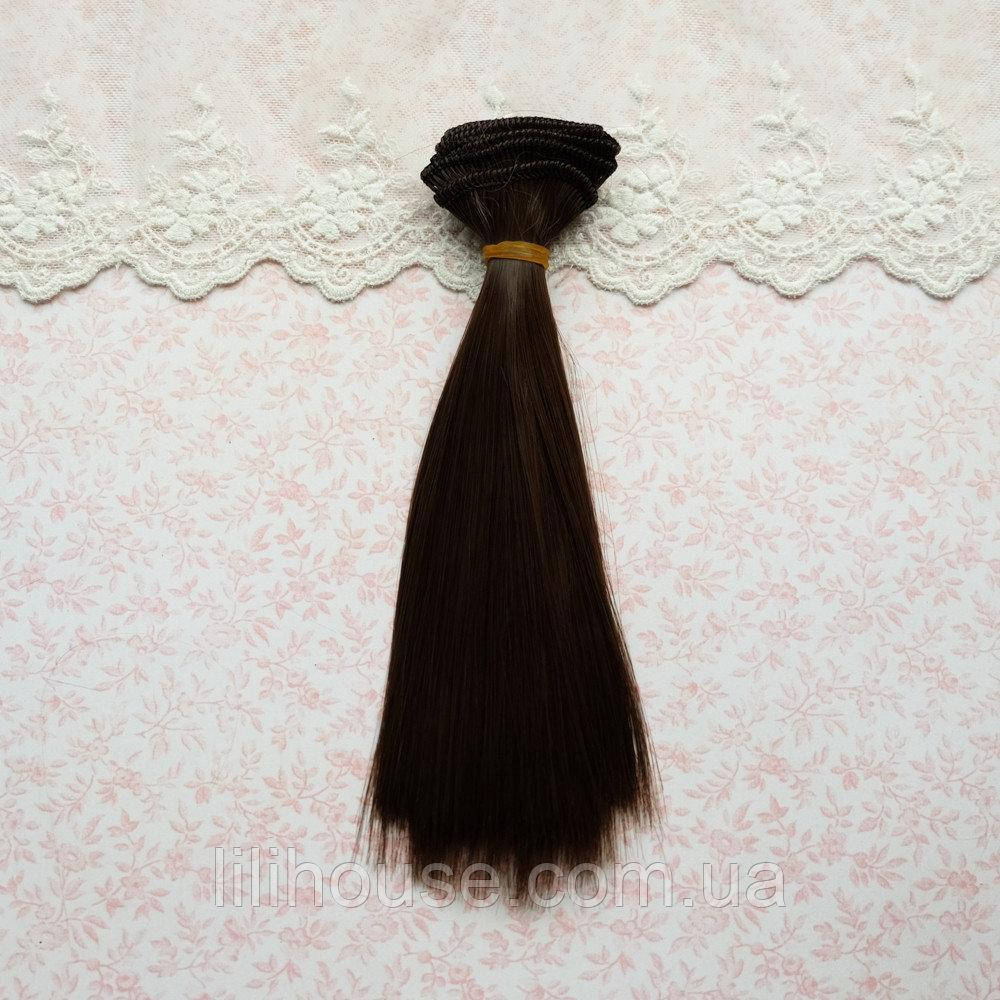 

Волосы для Кукол Трессы Прямые КАШТАН 15 см