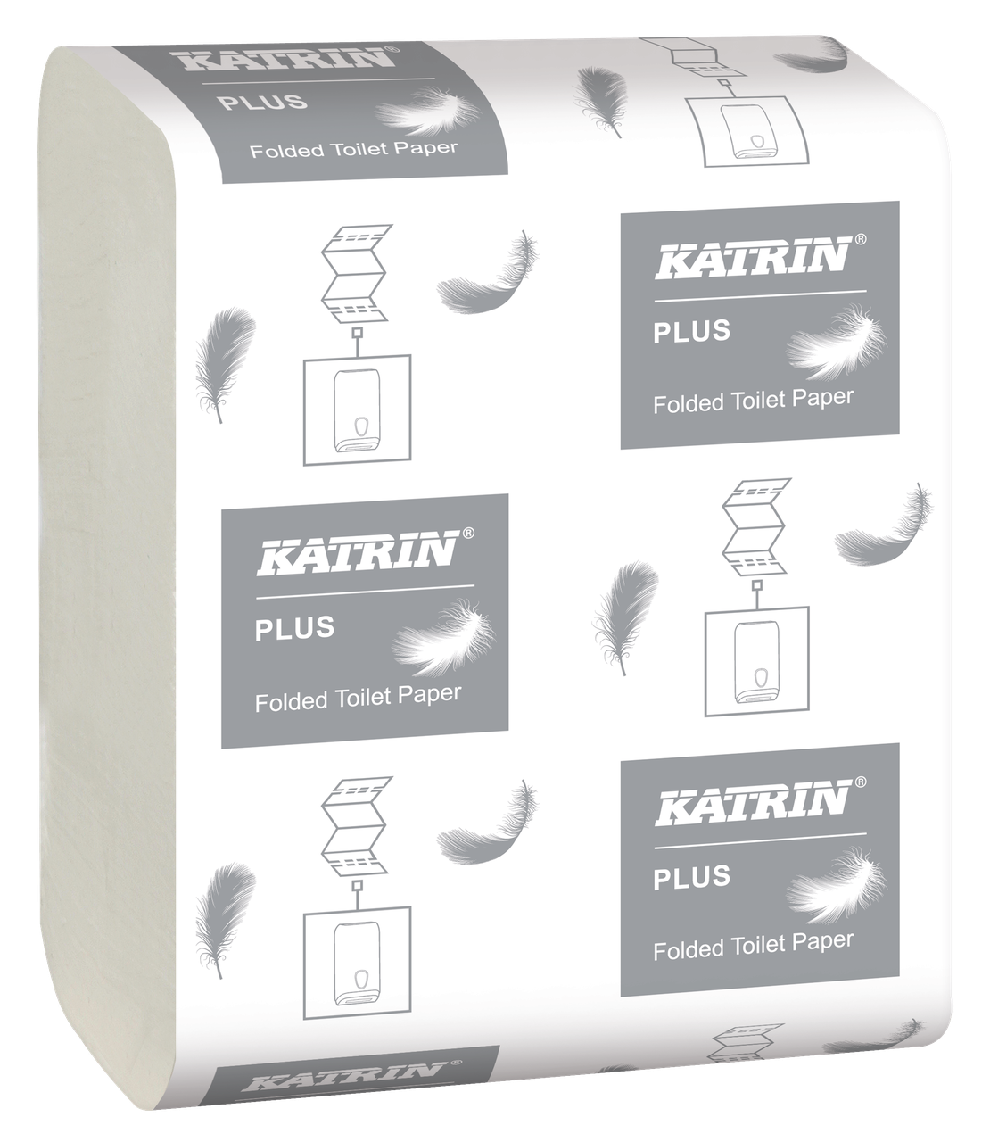 

Листовая туалетная бумага Katrin Plus Bulk Toilet Paper (56156), Белый