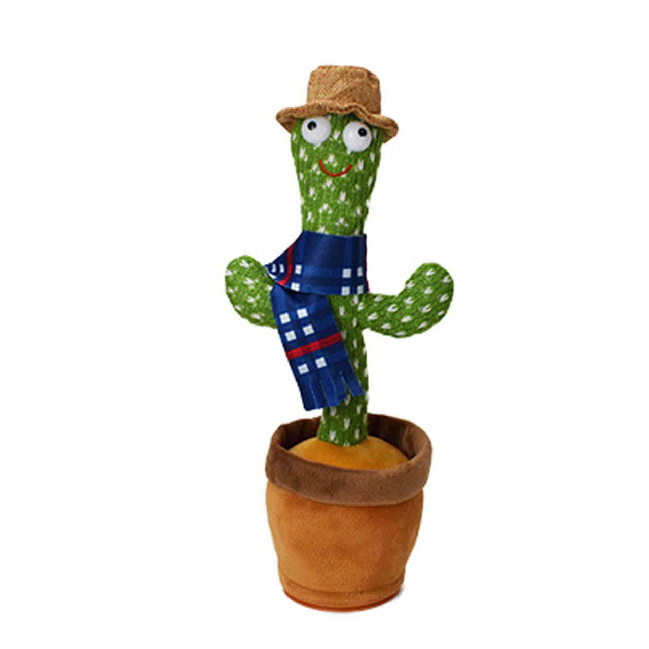 

Интерактивный плюшевый танцующий кактус повторюшка Dancing Light Cactus с подсветкой, поющий песни, Зелёный